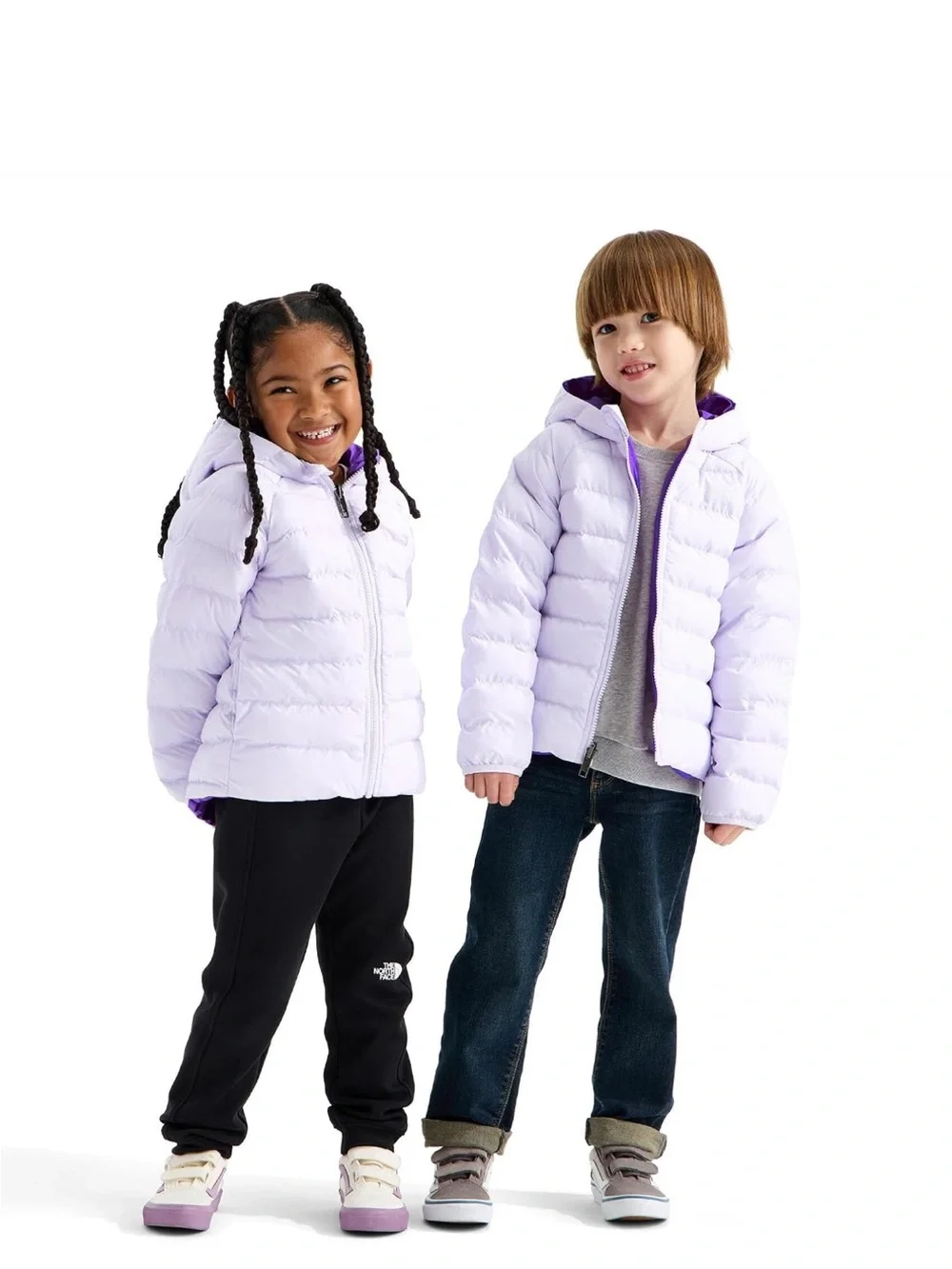 The North Face Kids Lavender Hooded Puffer Jacket